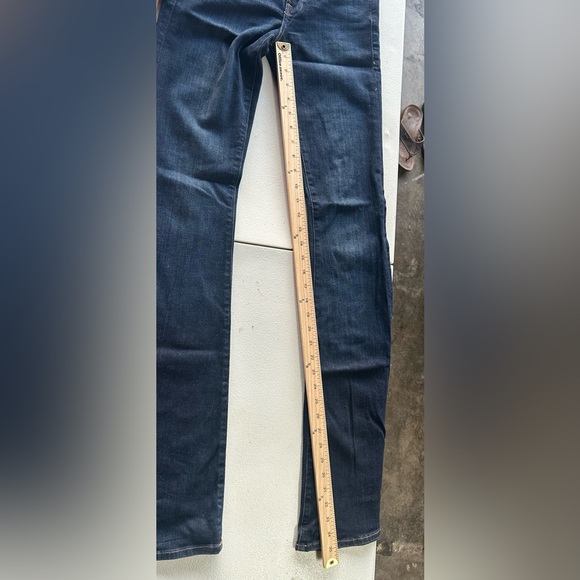 FRAME Denim Dark Blue Flare Jeans Le High Flare Jeans in Sutherland wash sz 27 - Picture 13 of 14